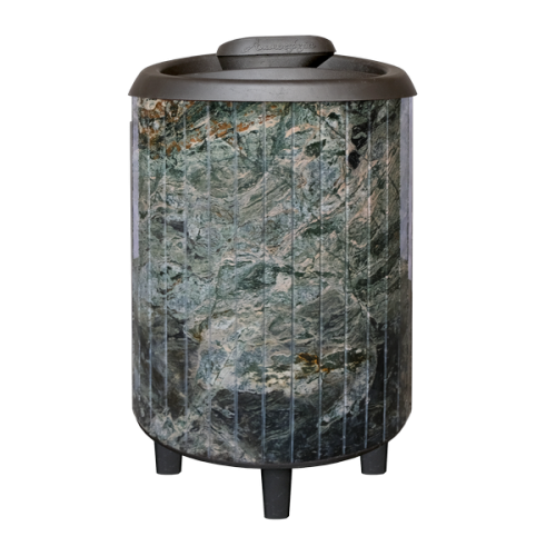 Банная печь Атмосфера в ламелях Жадеит перенесенный рисунок - фотография 2